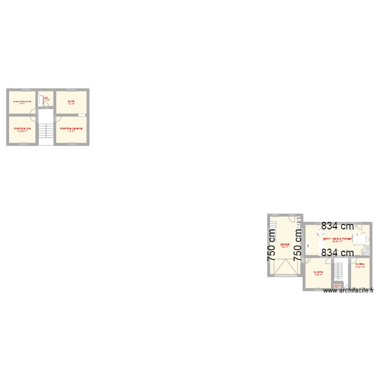 plan maison. Plan de 10 pièces et 141 m2