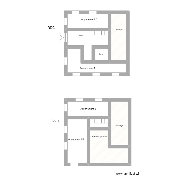 BETARD. Plan de 10 pièces et 40 m2