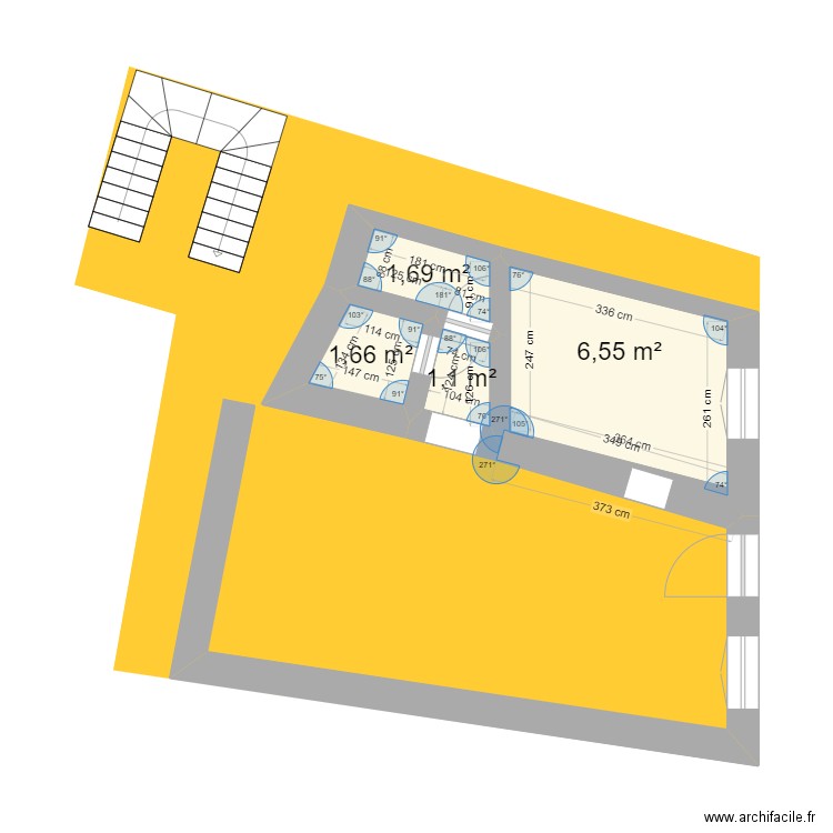 RDC T2 Macon. Plan de 4 pièces et 11 m2