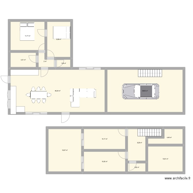 galeria emma. Plan de 14 pièces et 179 m2