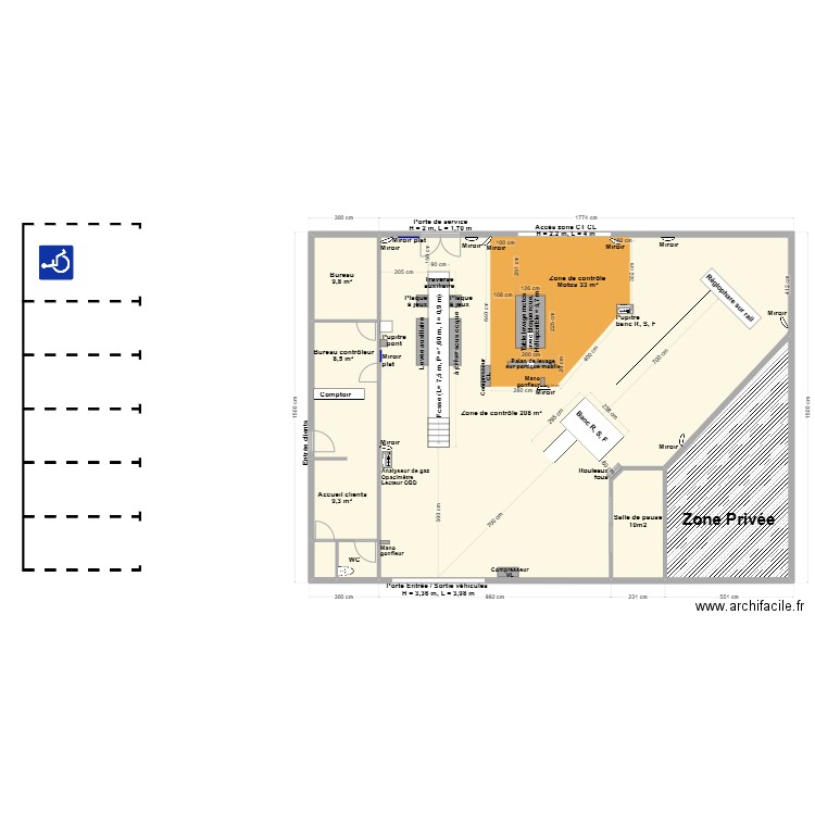 CCT mixte VL/CL AUTO BILAN Tonnay Charente 17ABTC. Plan de 7 pièces et 293 m2