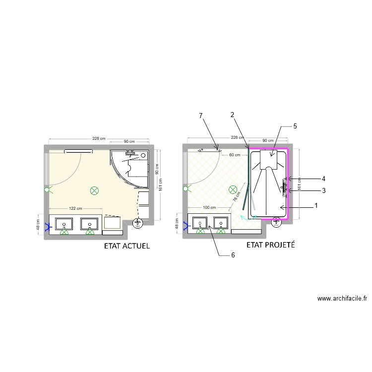 dossier SUZZONI. Plan de 2 pièces et 8 m2