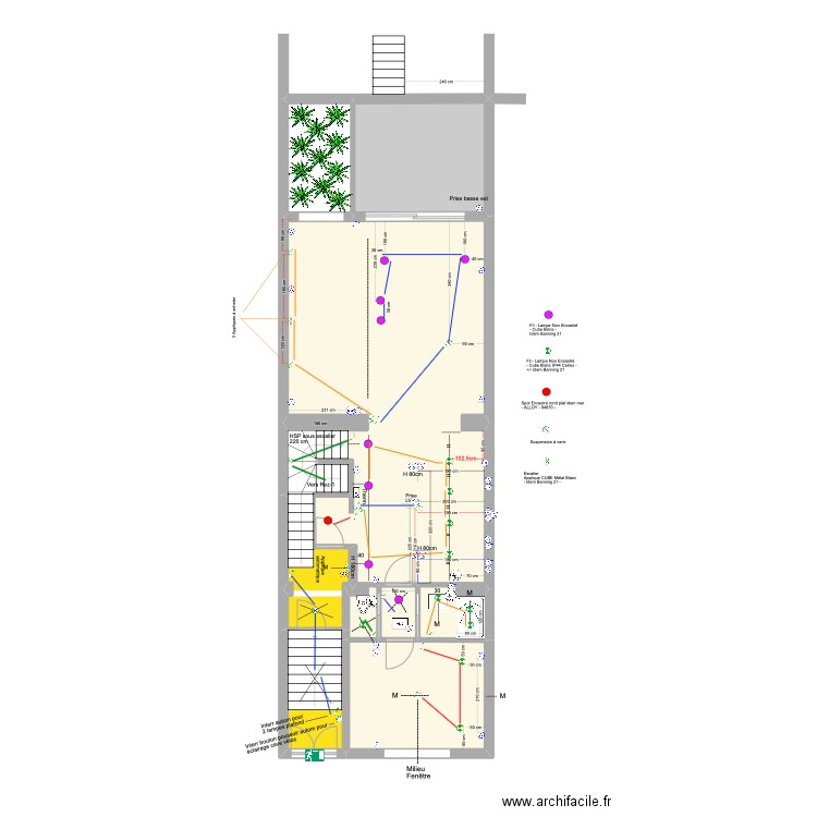 Banning 83 Bel étage Elec - Modèles luminaires -. Plan de 7 pièces et 97 m2