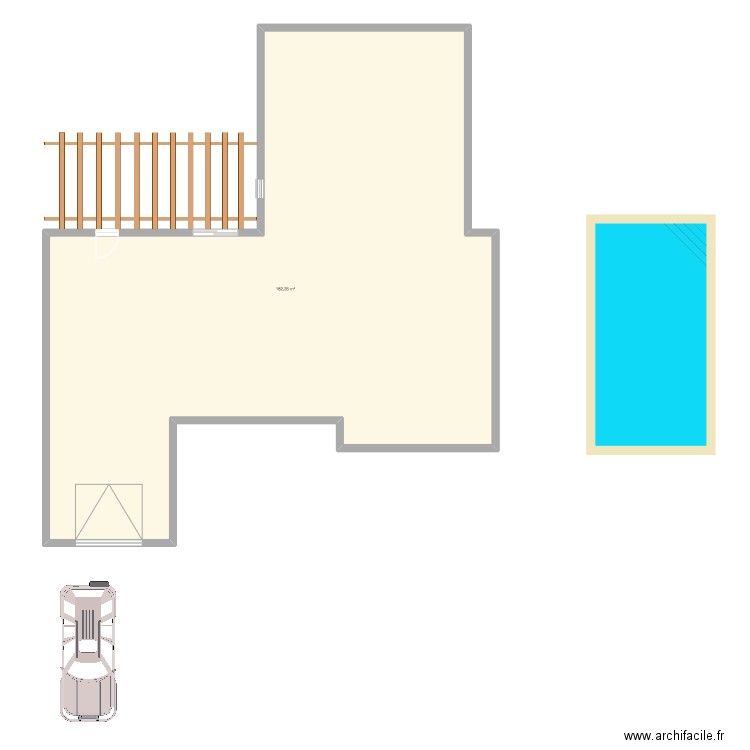 Maison. Plan de 1 pièce et 182 m2