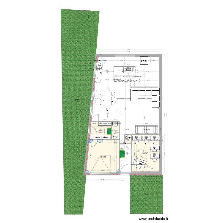 maison dilbeek14 sur 9. Plan de 4 pièces et 33 m2