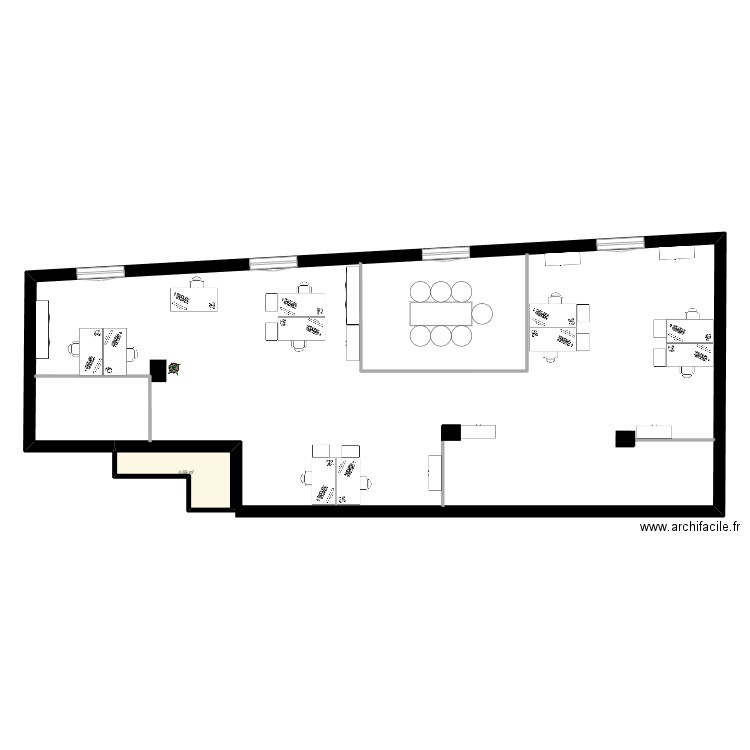 Niveau 2 CP. Plan de 1 pièce et 5 m2