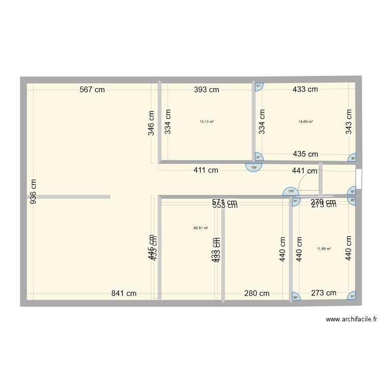 maison15. Plan de 4 pièces et 128 m2