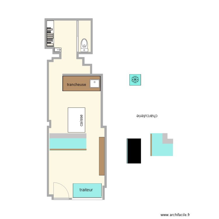 carre d or 1. Plan de 2 pièces et 23 m2