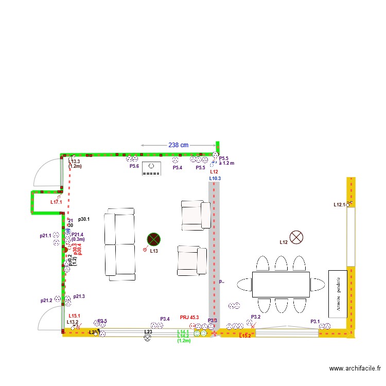 Salon Elec1. Plan de 0 pièce et 0 m2