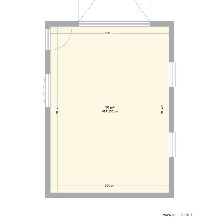 Garage . Plan de 1 pièce et 35 m2