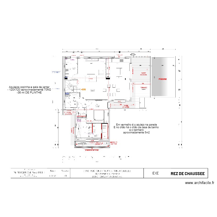 PLAN MARQUES - BIBET CARRELAGE RDC. Plan de 0 pièce et 0 m2