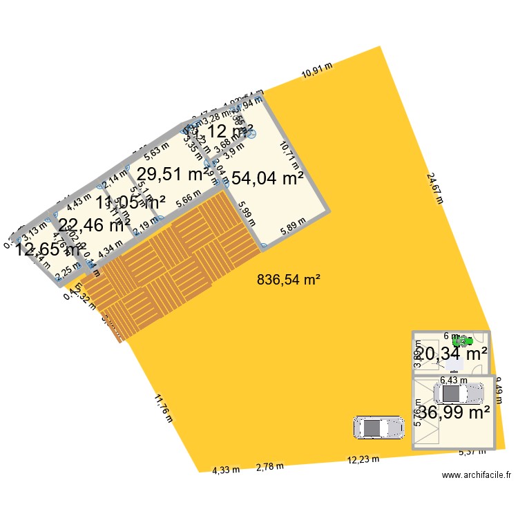 Perros Le Gac. Plan de 8 pièces et 198 m2