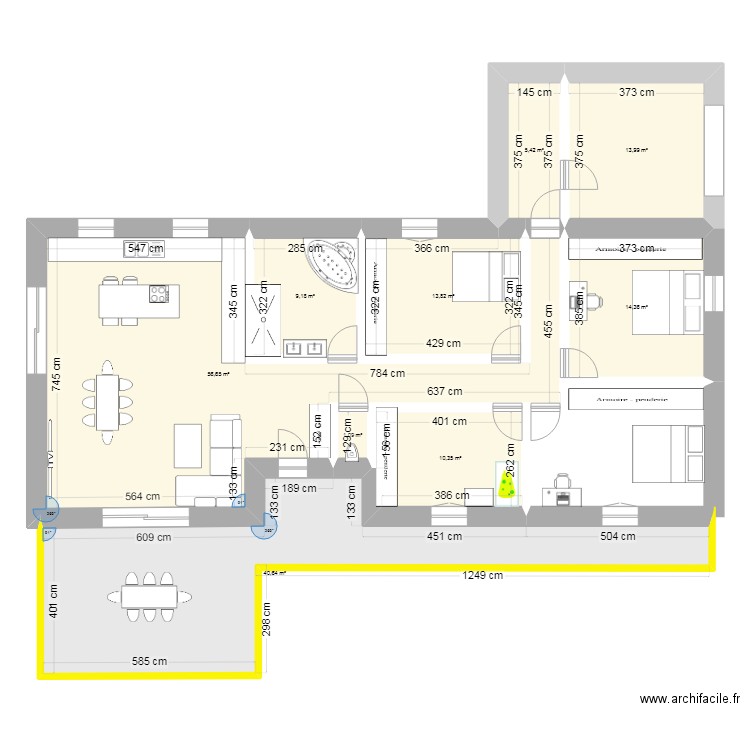 mauson. Plan de 9 pièces et 166 m2