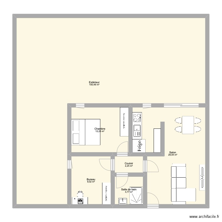 futur maison. Plan de 6 pièces et 157 m2