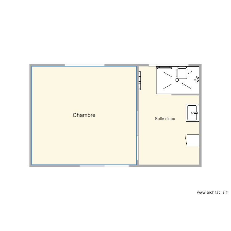 PLAN APRES TRAVAUX MUNSCH 2. Plan de 2 pièces et 17 m2