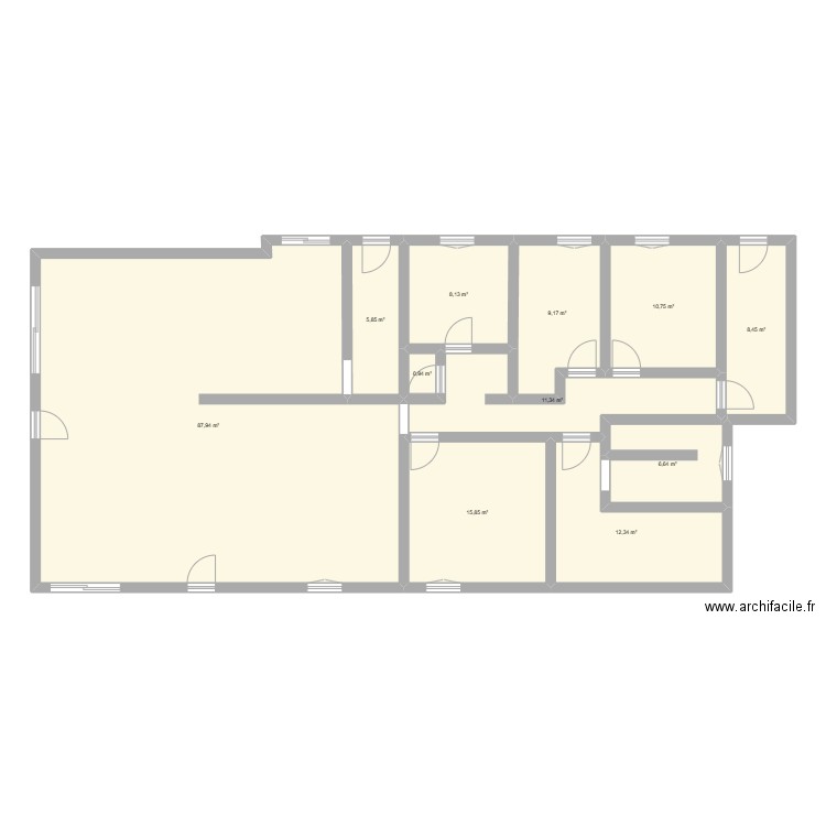 Livenais . Plan de 11 pièces et 177 m2