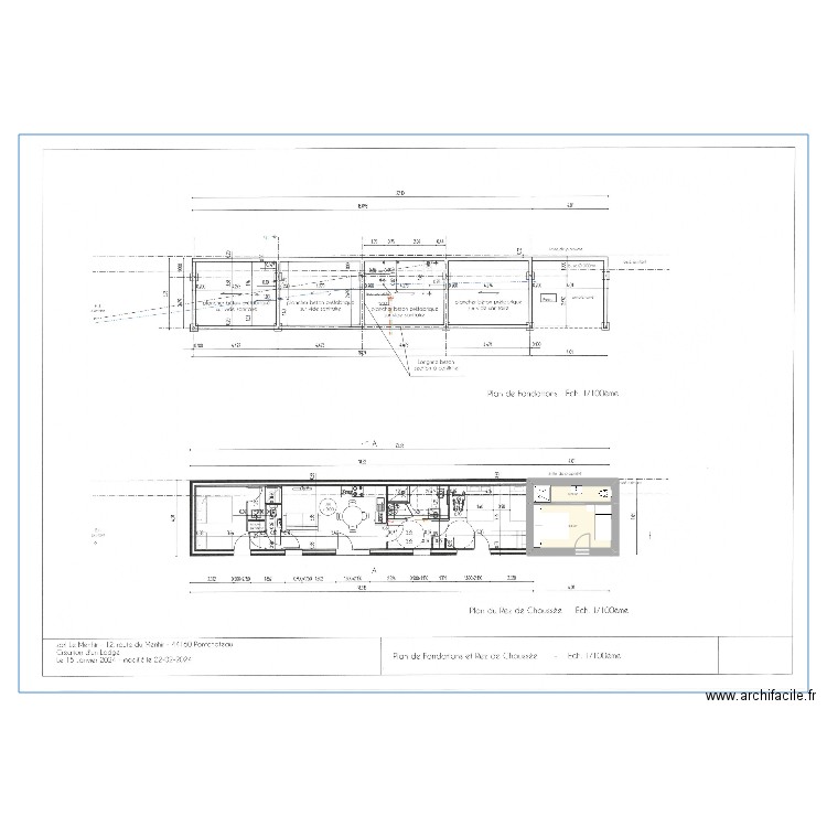 Lodge-aménagement préau_3BIS. Plan de 2 pièces et 14 m2