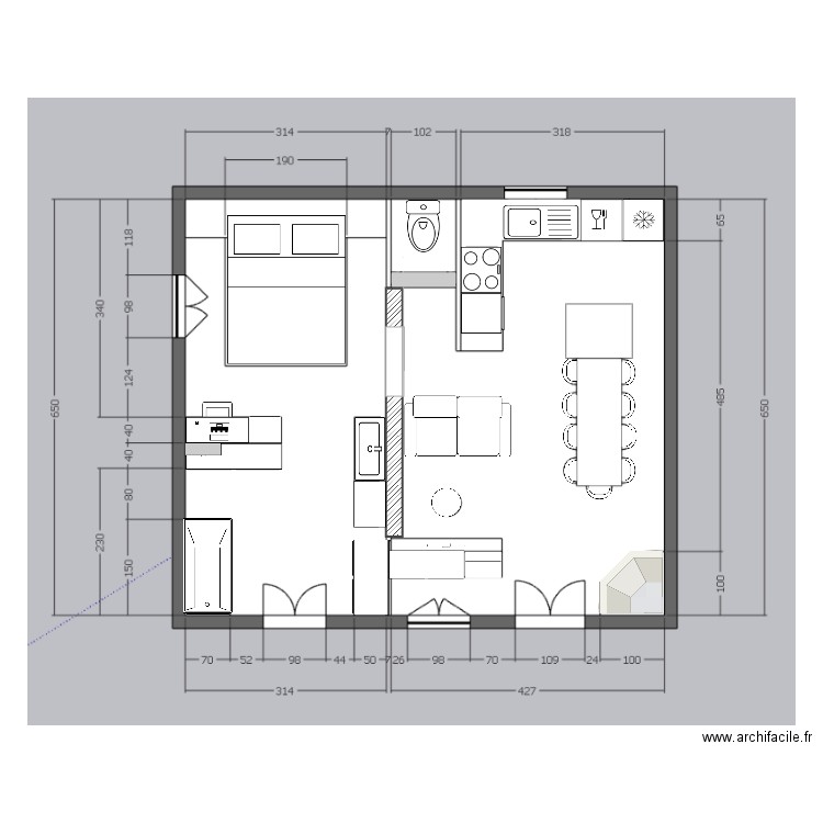 2D Projet thini. Plan de 0 pièce et 0 m2