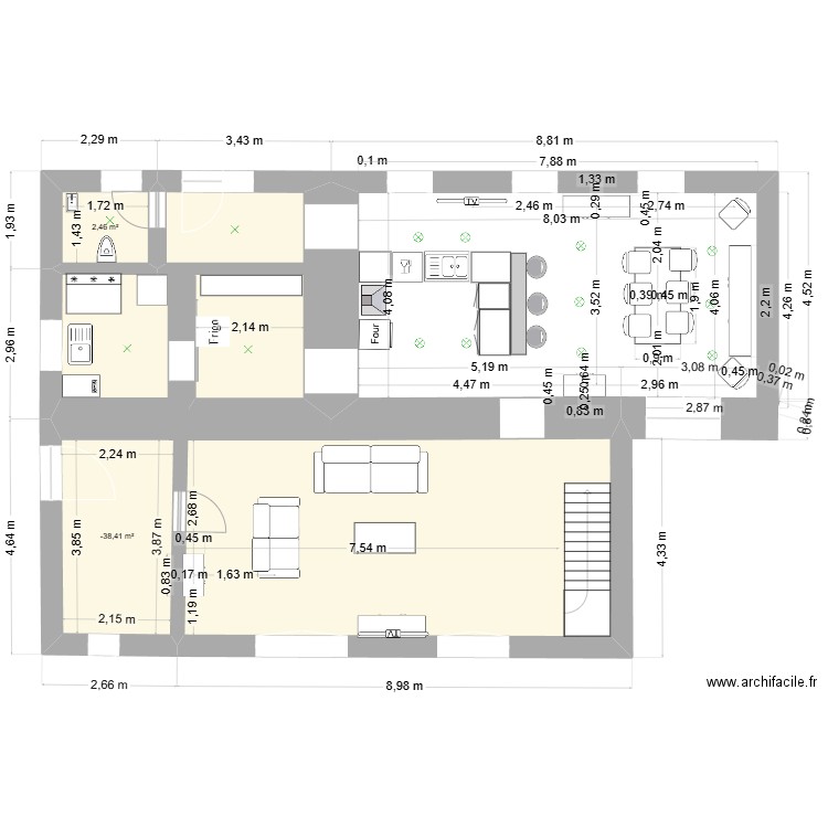 Claude Scohier ( particulier ) 1. Plan de 5 pièces et 89 m2