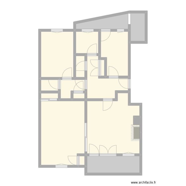 GUINARD - ROUEN. Plan de 17 pièces et 86 m2