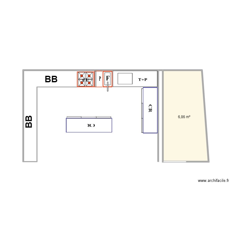 PLAN MR.TARIQ. Plan de 1 pièce et 7 m2