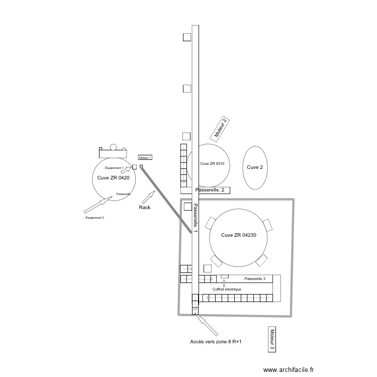 Zone 9. Plan de 1 pièce et 20 m2