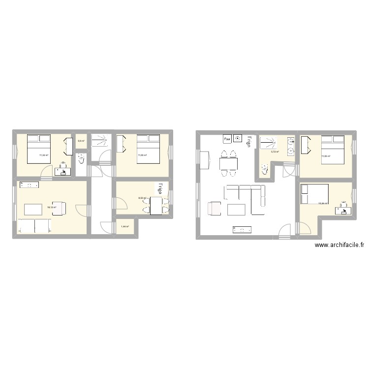 01112024. Plan de 9 pièces et 78 m2