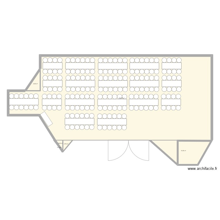 Mariage 1. Plan de 6 pièces et 240 m2