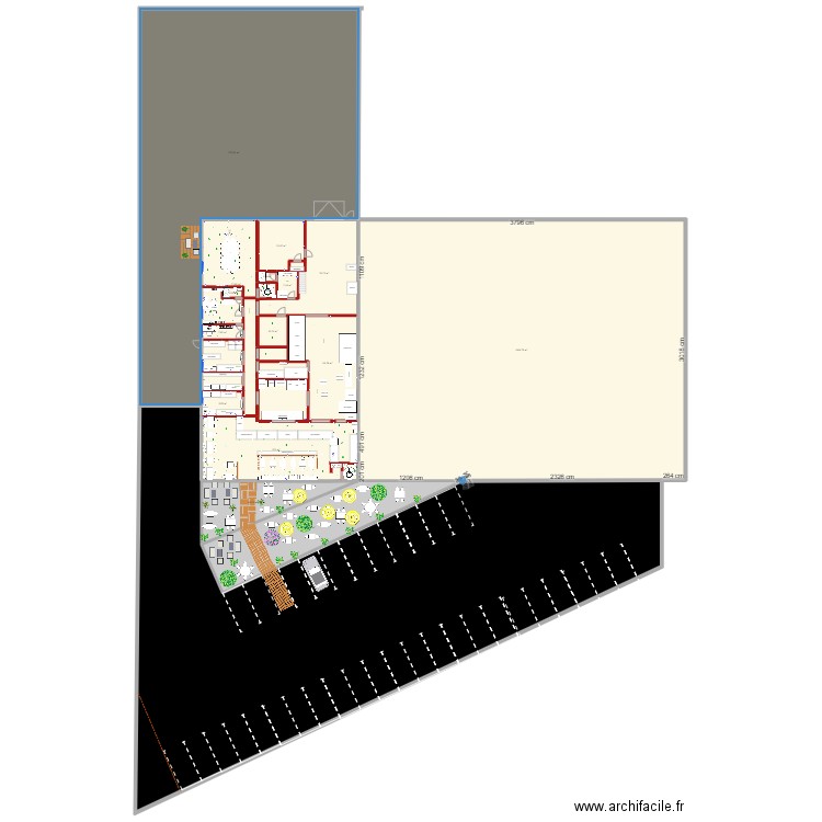 clos marquet 3. Plan de 24 pièces et 3975 m2