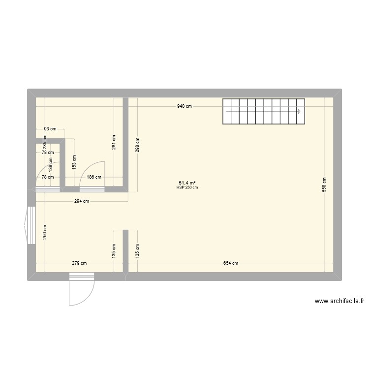 matthieu1. Plan de 1 pièce et 51 m2