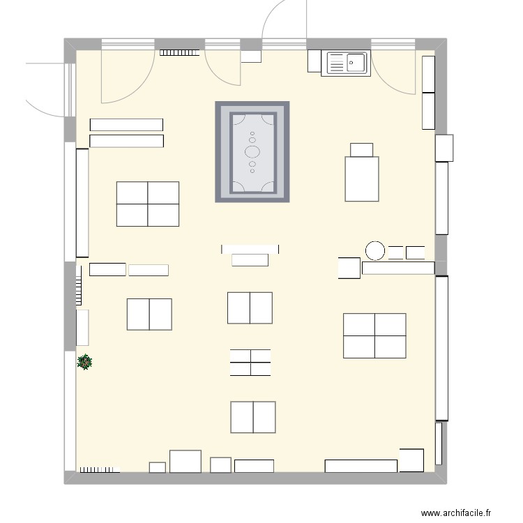 Classe élémentaire_V3. Plan de 1 pièce et 77 m2