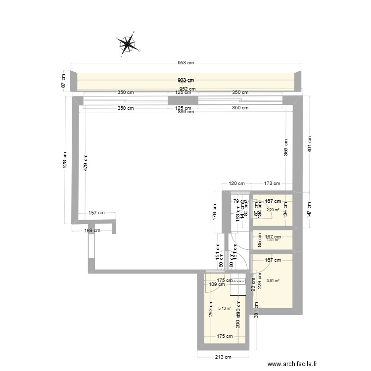 Cyrielle Bécon. Plan de 5 pièces et 19 m2