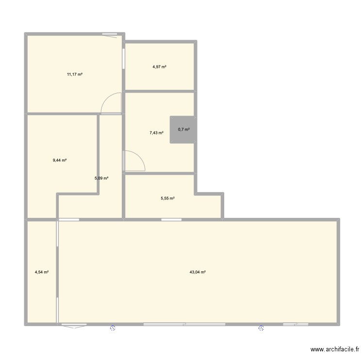 MAISON mamie. Plan de 9 pièces et 92 m2