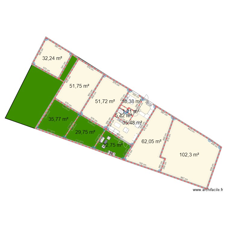 PARCELLE studio. Plan de 12 pièces et 441 m2