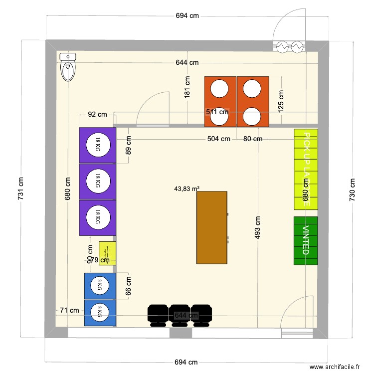 laverie laverie lacanau ocean 2. Plan de 1 pièce et 44 m2