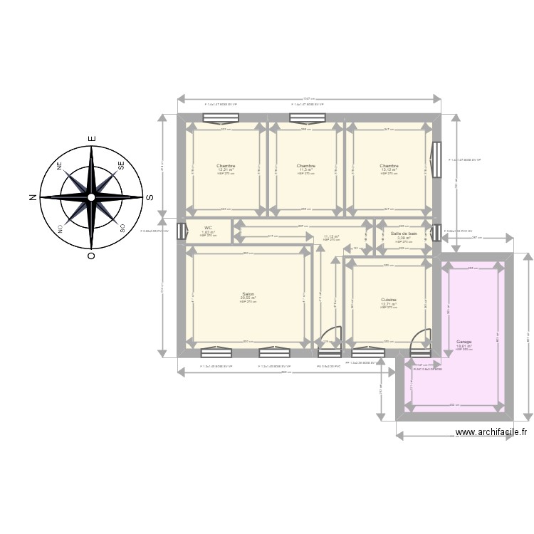 ML24008422 SAMADI . Plan de 9 pièces et 105 m2