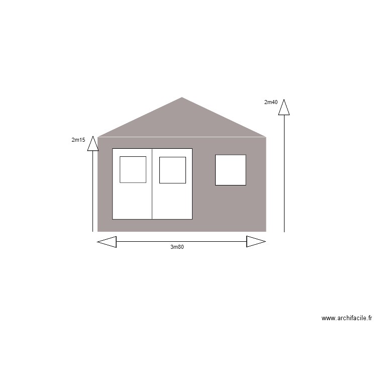 Plan dim chalet. Plan de 0 pièce et 0 m2