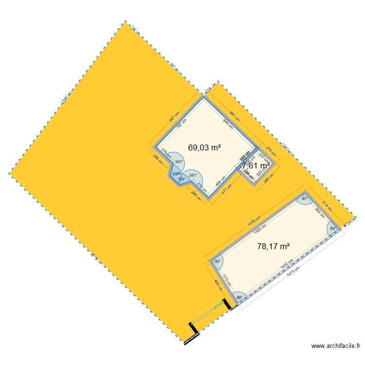 PLAN DE MASSE PORTAIL. Plan de 3 pièces et 155 m2