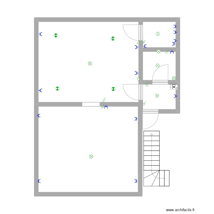 ruman. Plan de 4 pièces et 29 m2