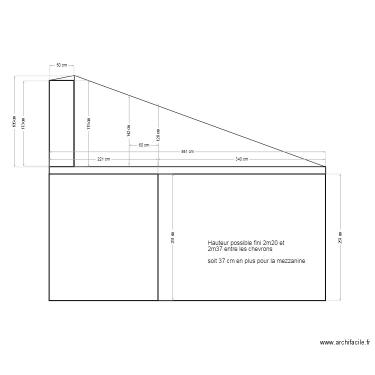 Mezzanine Lea V1. Plan de 0 pièce et 0 m2