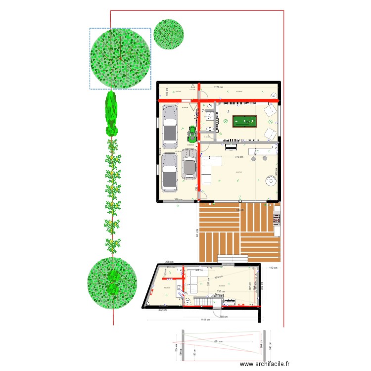 Gers Dépendances Bis1. Plan de 21 pièces et 355 m2