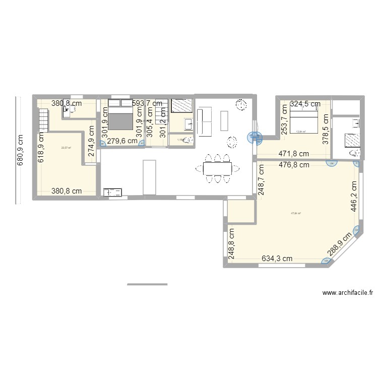 Theix 4. Plan de 5 pièces et 102 m2