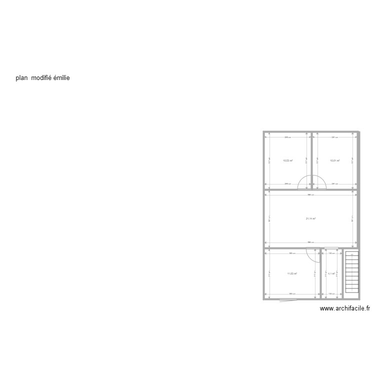 emilie 1. Plan de 5 pièces et 57 m2