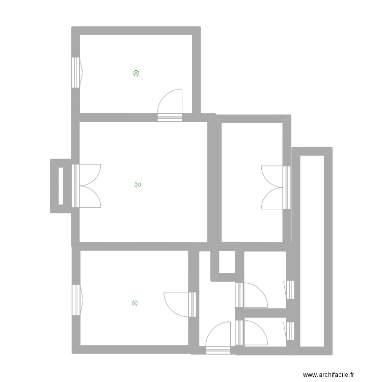 plan 52m2. Plan de 6 pièces et 20 m2