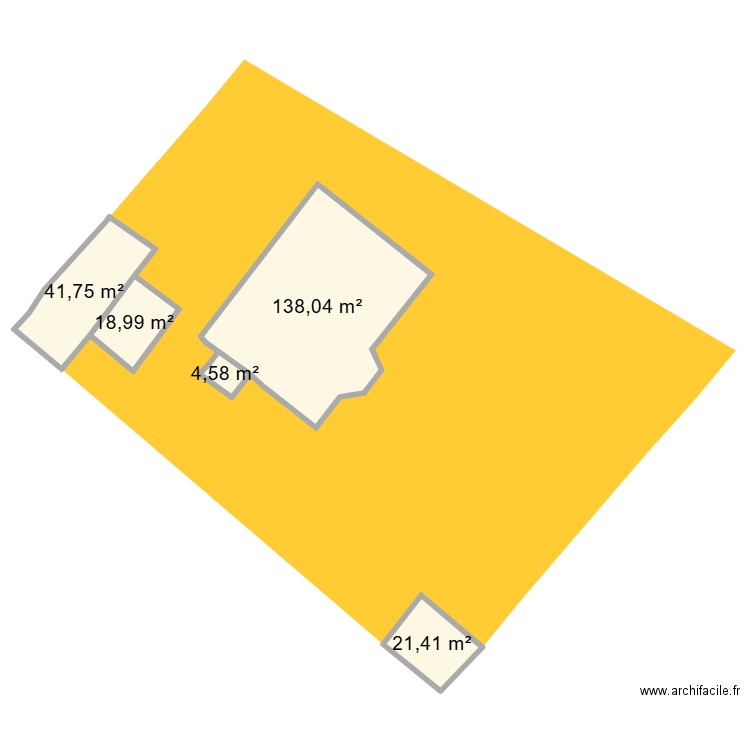 Cadastre. Plan de 5 pièces et 225 m2