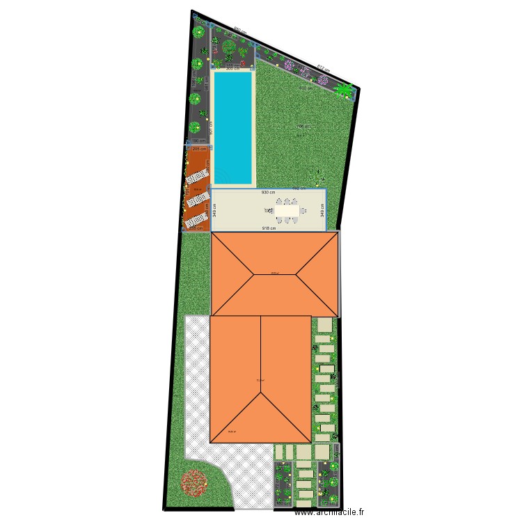 le chesnay. Plan de 10 pièces et 286 m2