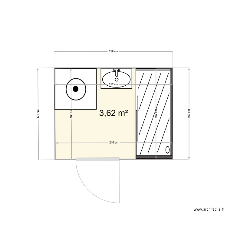 VAD Zafar ALI MAOLIDA. Plan de 1 pièce et 4 m2