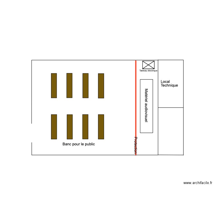 Salle de convivialité. Plan de 0 pièce et 0 m2