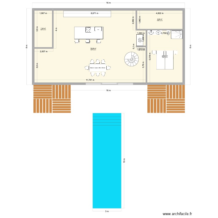 Maison Bali Projet 1. Plan de 4 pièces et 117 m2