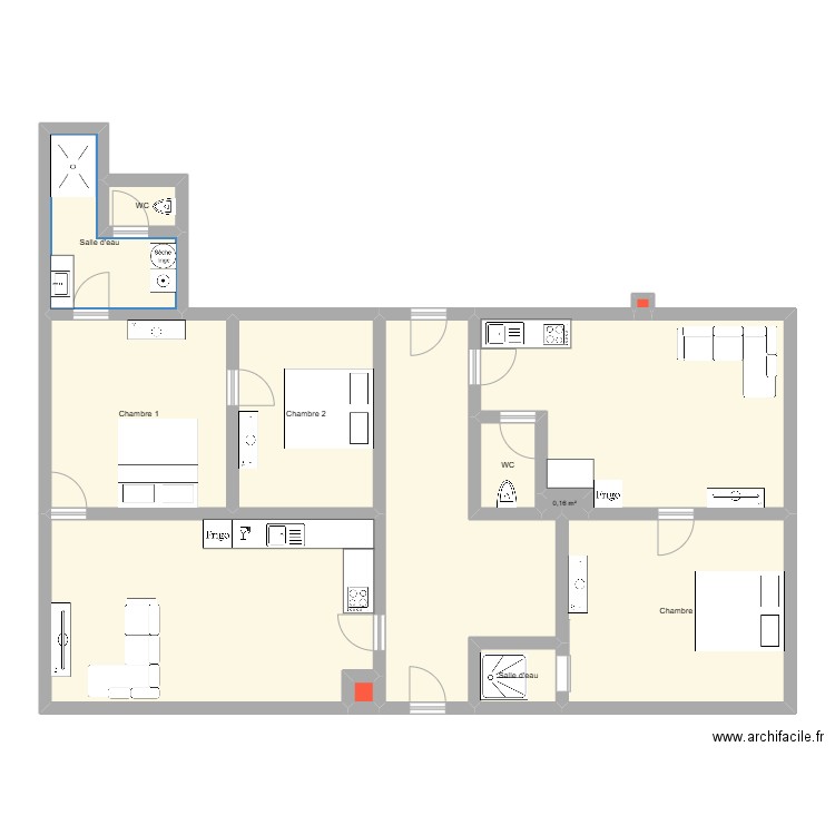 SCI Ensisheim. Plan de 13 pièces et 137 m2